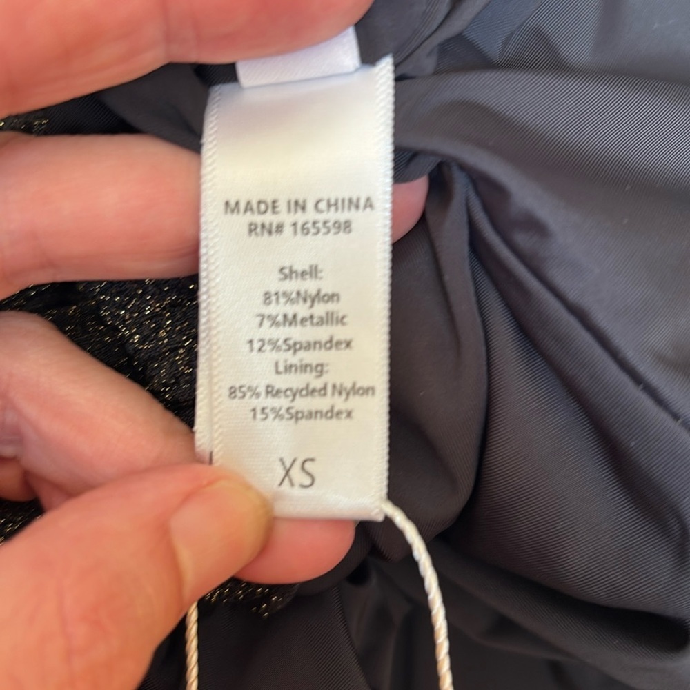 Andie The Liku One Piece Swimsuit Sparkle Black‎ XS NWT - Picture 9 of 9